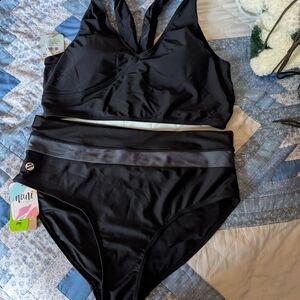 Nani Brand Black Bikini Set Size XL